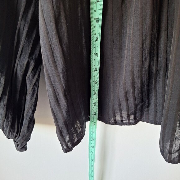 TOPSHOP Black High Neck Prairie Top - Picture 7 of 9